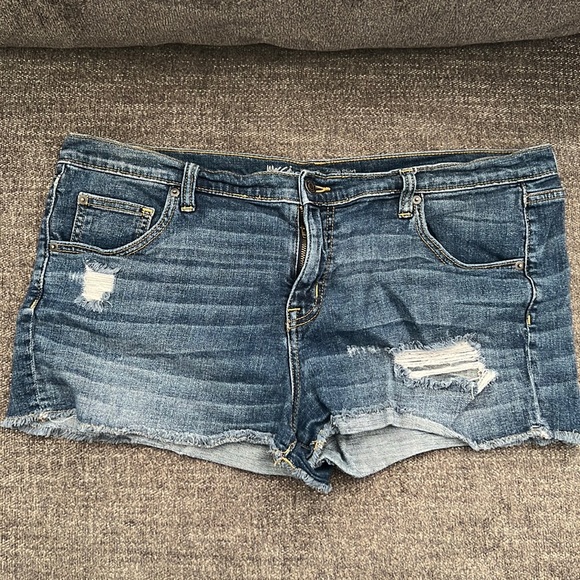 Mossimo Supply Co. Pants - Distressed denim boyfriend shorts